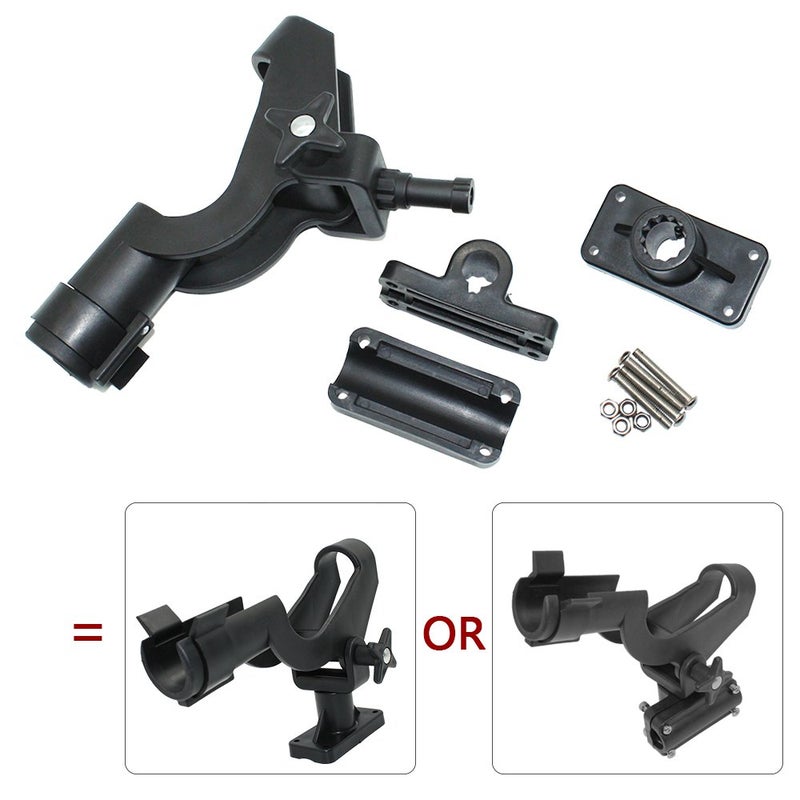JSHANMEI Fishing Rod Holder Boat Rod Holder Large Clamp Opening 360 Degree Adjustable Fishing Rod Racks Fishing Pole Holder for Kayak Boat Dock RH50 2 Pack - Image 5